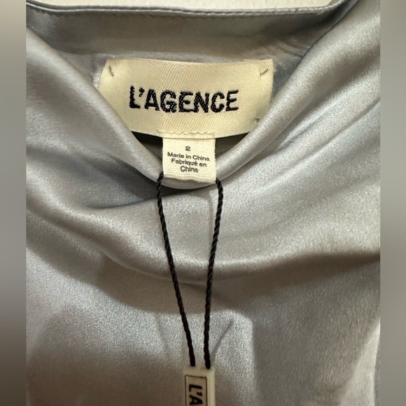 NWT L’AGENCE Adrianne Silk Satin Dress Size 2 - Picture 4 of 12